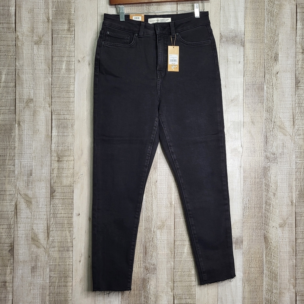 Denver Hayes High Rise Skinny Crop Jeans. Black Size 10